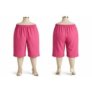 BonWorth Women’s Pull On Pants XL Elastic Waist 2 Pocket Comfortable Casual